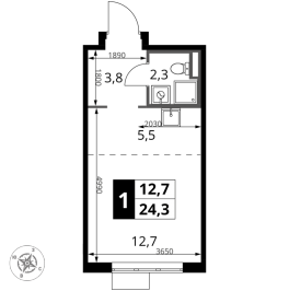 Продажа студии Сапроново д., Калиновая ул., к. 3 Продажа студии Сапроново д., Калиновая ул., к. 3
