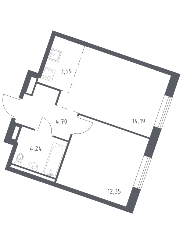 Продажа 1-комн квартиры в новостройке Лаголово д., Гатчинское ш.,  к. 1