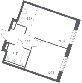 Продажа 1-комн квартиры в новостройке Лаголово д., Гатчинское ш.,  к. 1