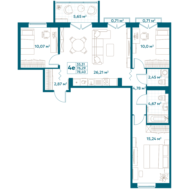 Продажа 3-комн квартиры в новостройке Москва г., Новоостаповская ул.,  к. Flow