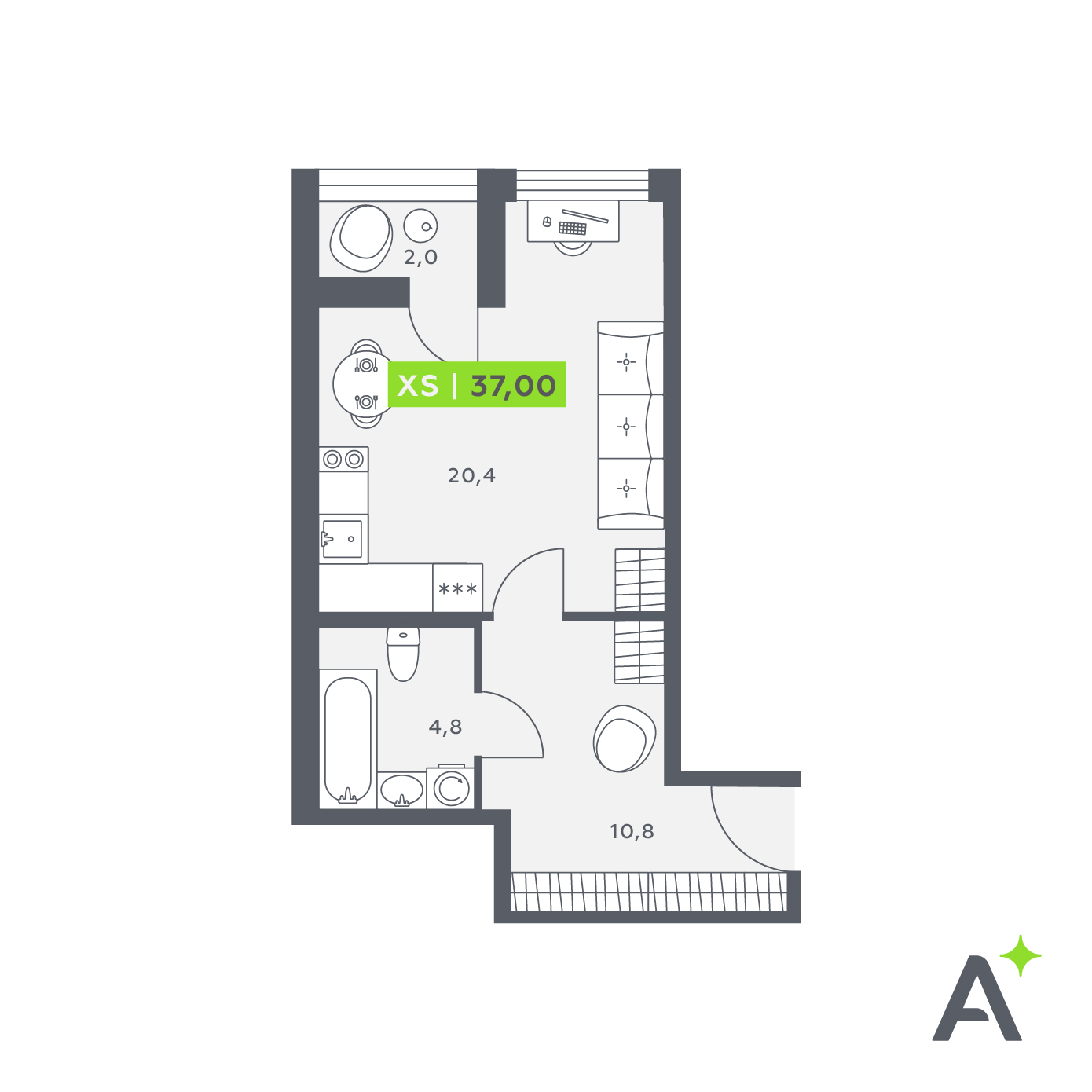 Продажа студии бульвар Головнина, дом 6, корп. 1,  стр. 1