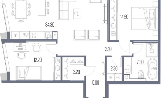 Продажа 2-комн квартиры в новостройке Ленинградское ш