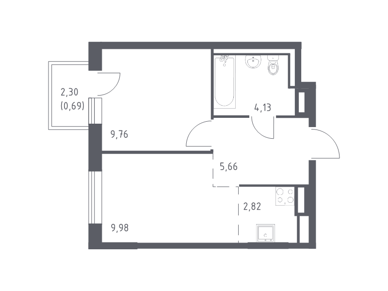 Продажа 1-комн квартиры в новостройке Лаголово д., Гатчинское ш.,  к. 1