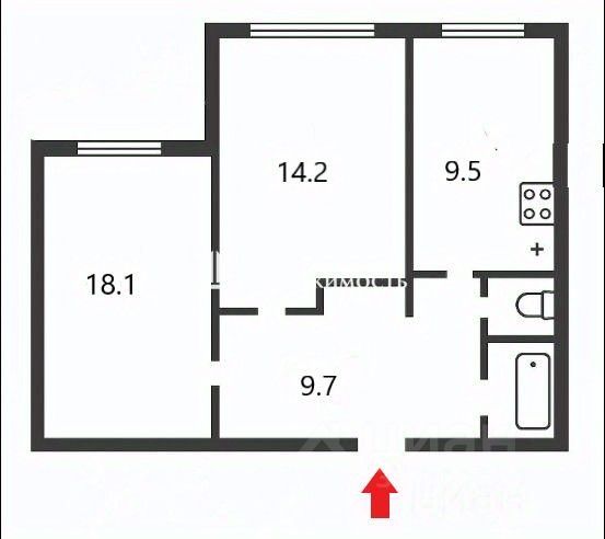 Продажа 2-комн квартиры на вторичном рынке улица Уточкина, 2К2