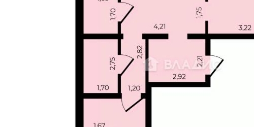 3-комн квартира улица Римского-Корсакова, 11к4