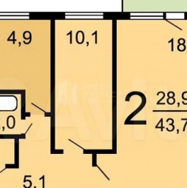 Продажа 2-комн квартиры на вторичном рынке ул Кременчугская,  д. 44,  к. 1