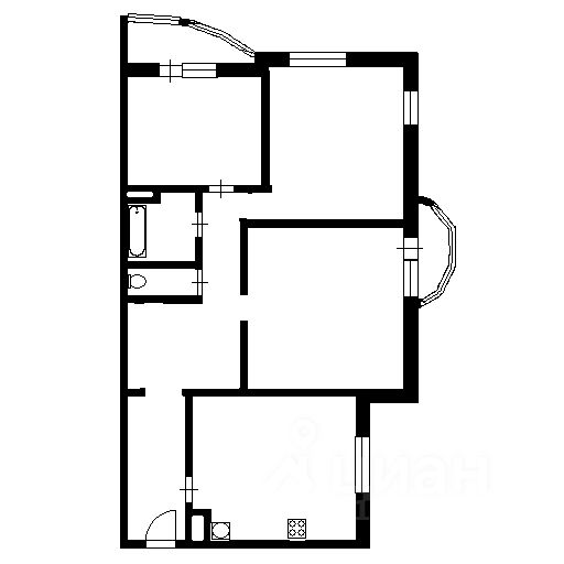 Аренда 3-комн квартиры на вторичном рынке Варшавская улица, 19к2
