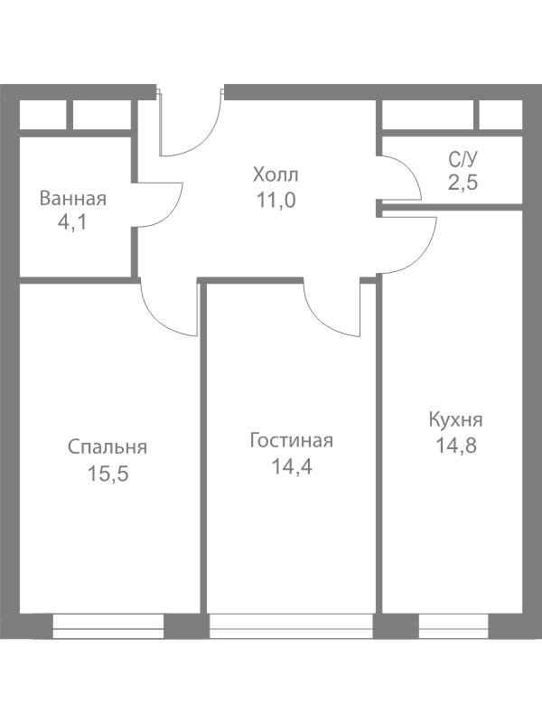 Продажа 2-комн квартиры в новостройке Москва г., Сколковское ш.,  к. 4