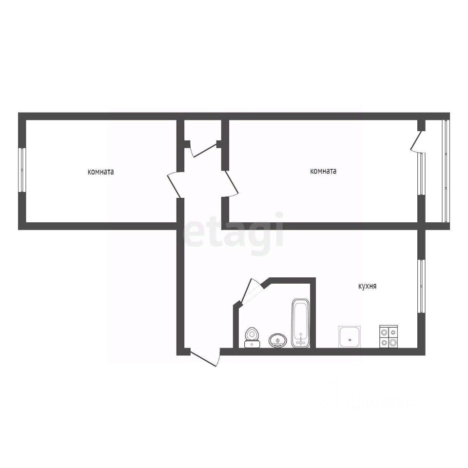 Продажа 2-комн квартиры на вторичном рынке Кириши, Советская улица, 12а