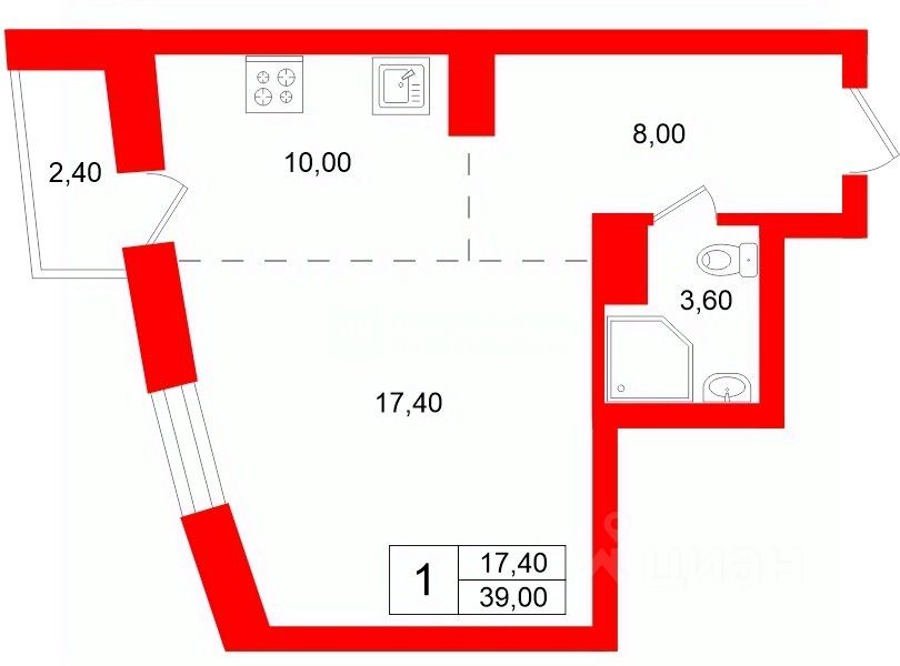 Продажа 1-комн квартиры на вторичном рынке проспект Королева, 21к1