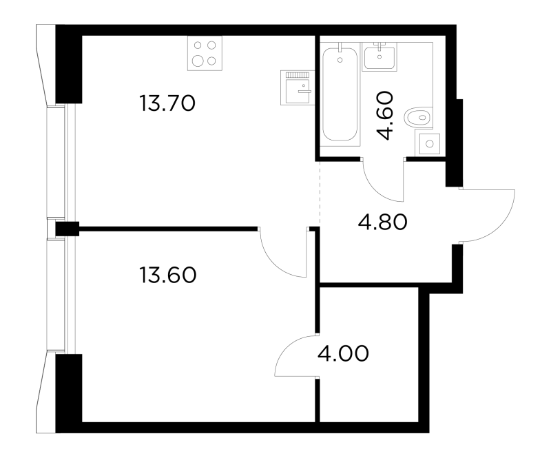 Продажа 1-комн квартиры в новостройке Москва г., Адмирала Макарова ул.,  к. 1