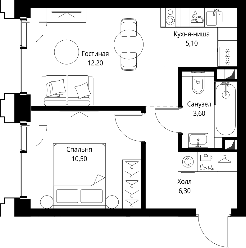 Продажа 1-комн квартиры в новостройке Москва г., Верейская ул.,  к. SET.1.3