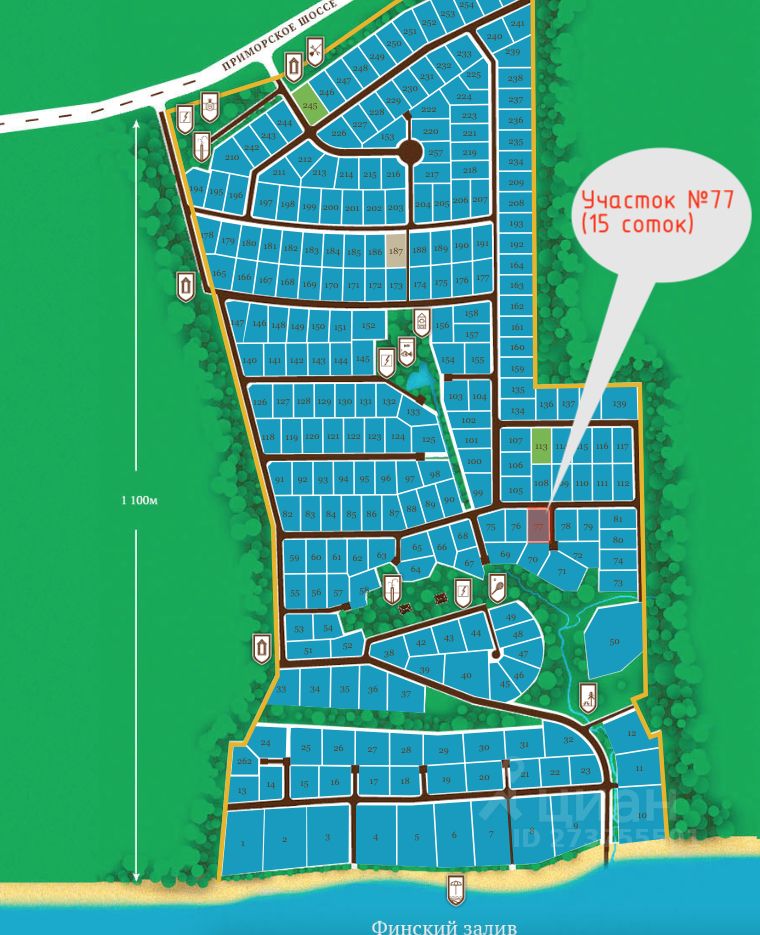 Продажа земли Морские Террасы кп, пос. Пески