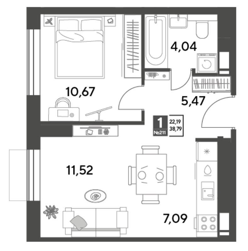Продажа 1-комн квартиры в новостройке Пушкино г., Зелёная Роща ул.,  к. 11