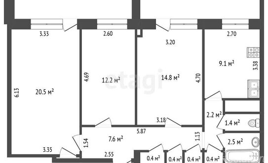 Продажа 3-комн квартиры на вторичном рынке Подольск, ул Красная,  д. 9/48