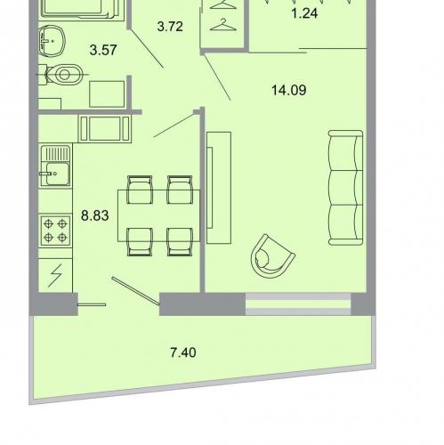 1-комн квартира Бугры, Тихая улица,  д. 13,  к. 1