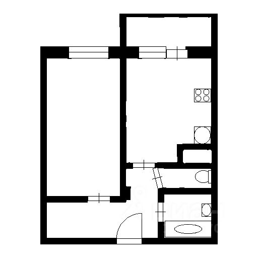 Аренда 1-комн квартиры на вторичном рынке Комендантский проспект, 51к1
