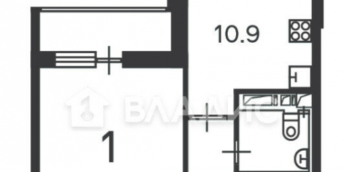 1-комн квартира Полярная ул,  д. 3
