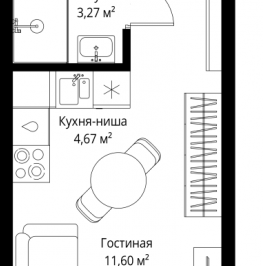 Продажа студии Москва г., 3-й Силикатный проезд,  к. Anna