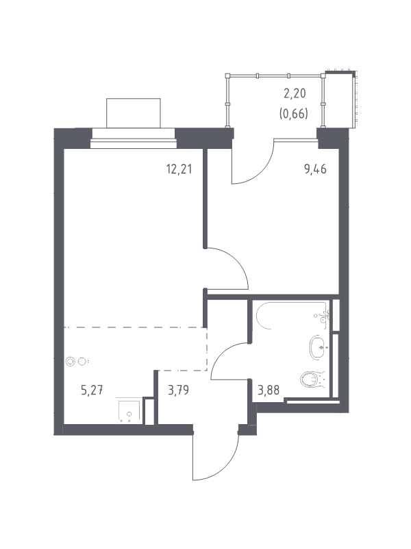 Продажа 1-комн квартиры в новостройке Ям с, Новая ул,  к. 10.1