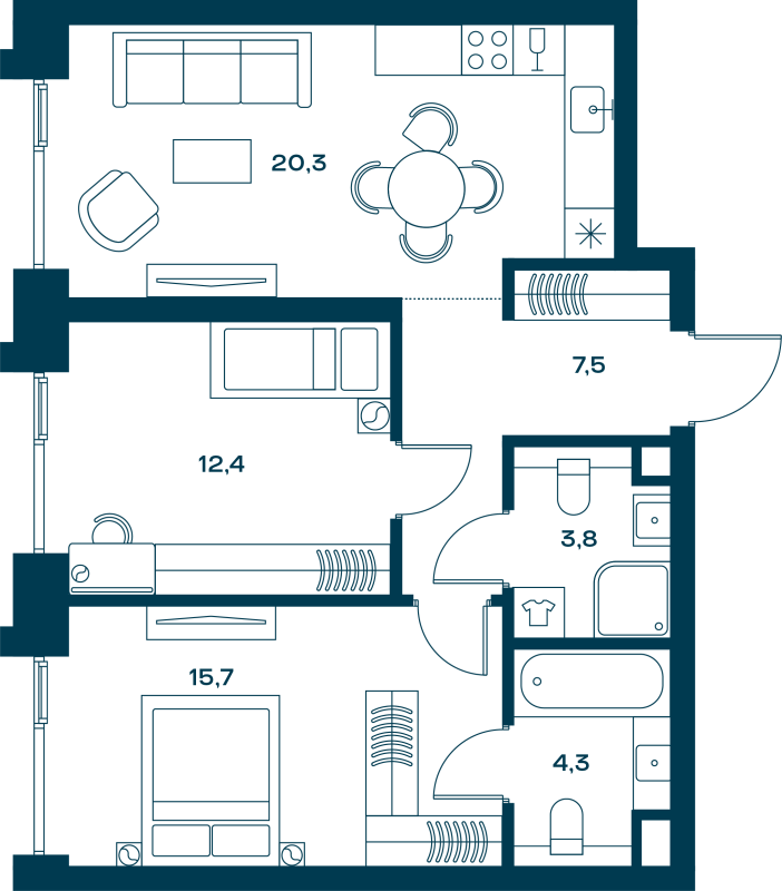 Продажа 2-комн квартиры в новостройке Москва г., Часовая ул.,  к. 4