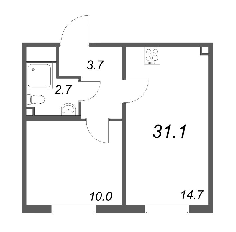 Продажа 1-комн квартиры в новостройке Ковалево п., Поперечная ул.,  к. 7