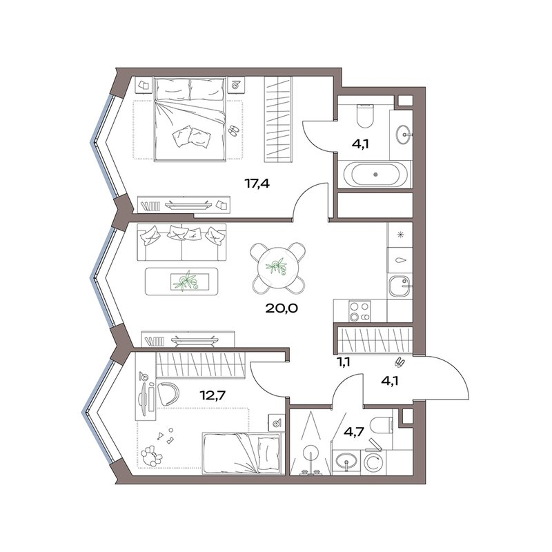 Продажа 2-комн квартиры в новостройке Москва г., Дубнинская ул.,  к. 14