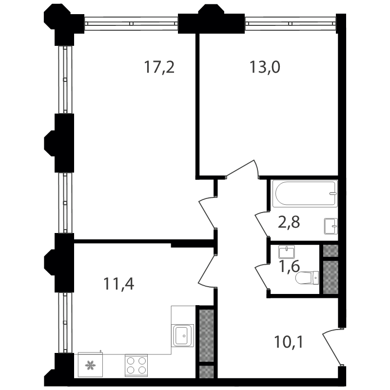 Продажа 2-комн квартиры в новостройке Варшавское ш,  к. 1
