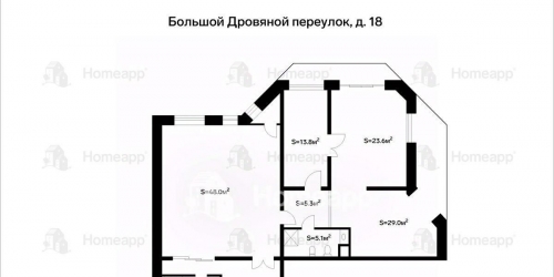 3-комн квартира Дровяной Б. пер,  д. 18