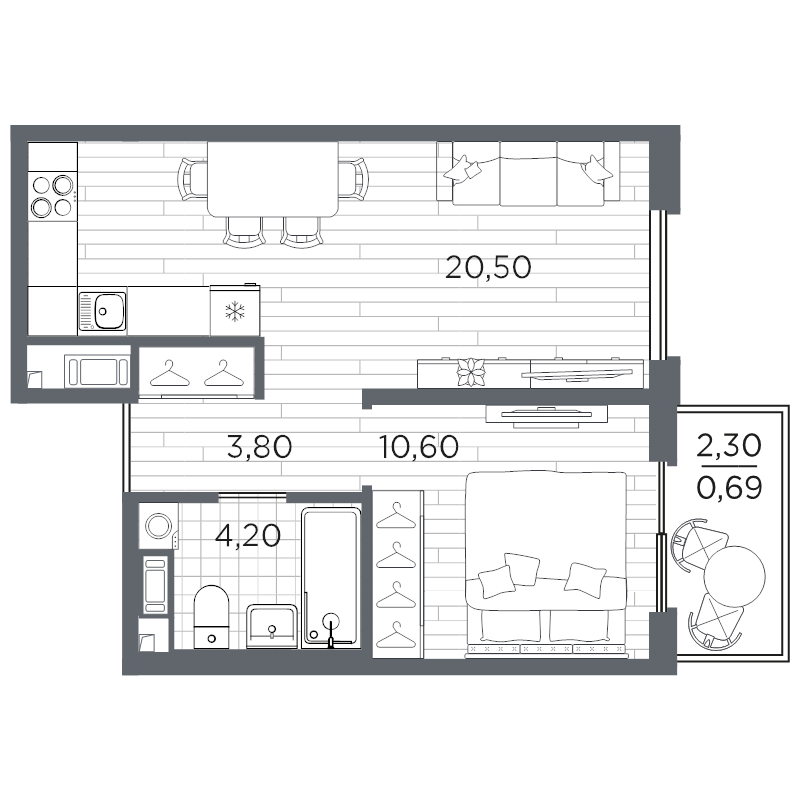 Продажа 1-комн квартиры в новостройке Санкт-Петербург г., Пулковское ш.,  к. 11