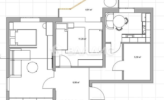 Продажа 2-комн квартиры на вторичном рынке Ливенская улица