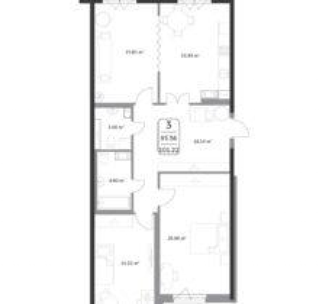 Планировка ЖК Форсайт,  м2