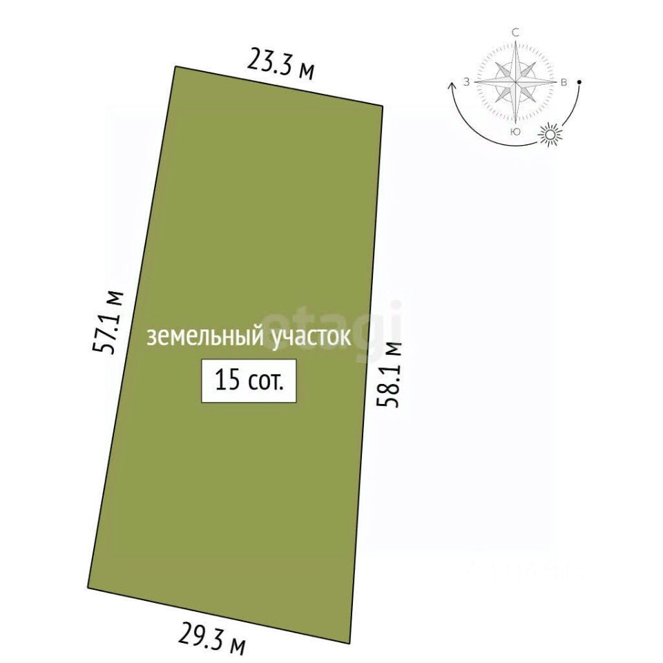 Продажа земли д. Глинка, улица Новоселов, 16