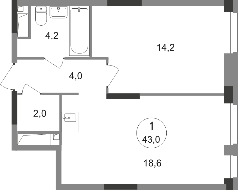 Продажа 1-комн квартиры в новостройке Московский г., Бианки ул.,  к. 9.3