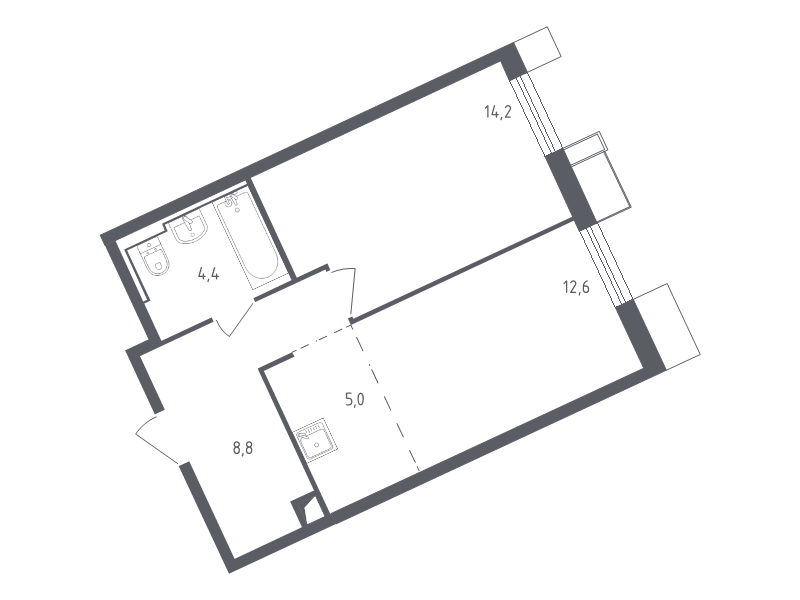 Продажа 1-комн квартиры в новостройке Раздоры д., Мякининское ш.,  к. 19