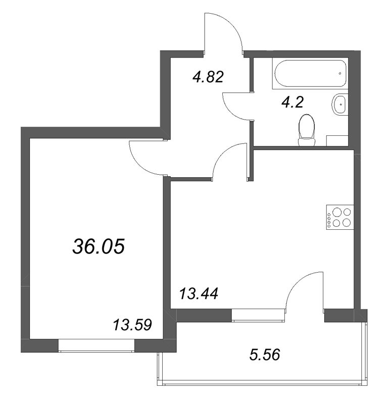 Продажа 1-комн квартиры в новостройке Стрельна п., Будённого пр-кт,  к. 4.2