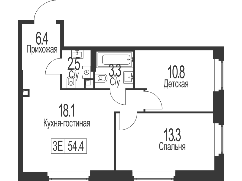 Продажа 2-комн квартиры в новостройке Москва г., Электролитный проезд,  к. 1