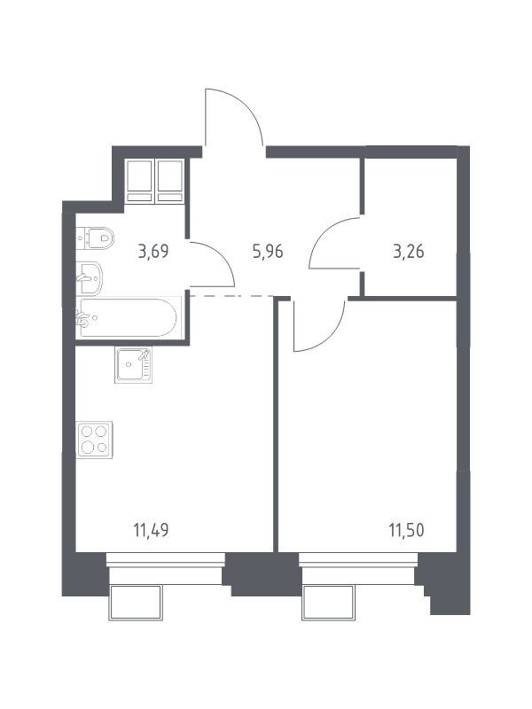 Продажа 1-комн квартиры в новостройке Дудкино д., Цветочная ул.,  к. 2.4
