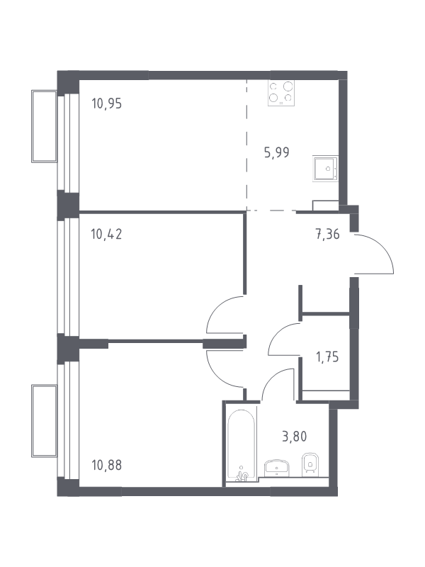 Продажа 2-комн квартиры в новостройке Мякинино д., 4-я Мякининская ул.,  к. 2