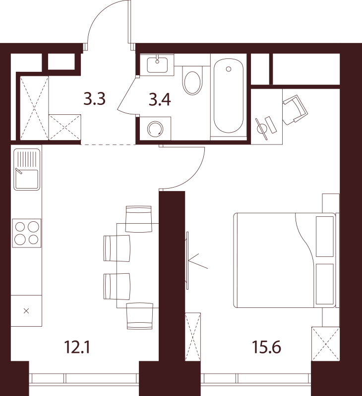 Продажа 1-комн квартиры в новостройке Москва г., Куусинена ул.,  к. D1