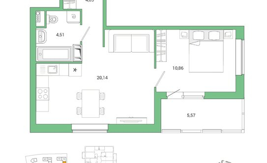 Продажа 1-комн квартиры на вторичном рынке Заневское городское поселение, Ясная улица,  д. 9 к1