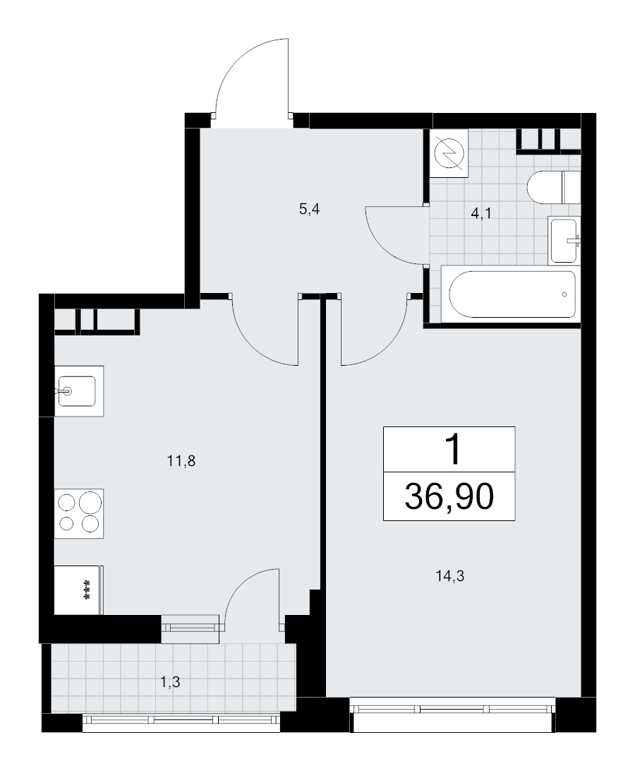 Продажа 1-комн квартиры в новостройке Марушкинское пос., Боровское ш.,  к. 3.3