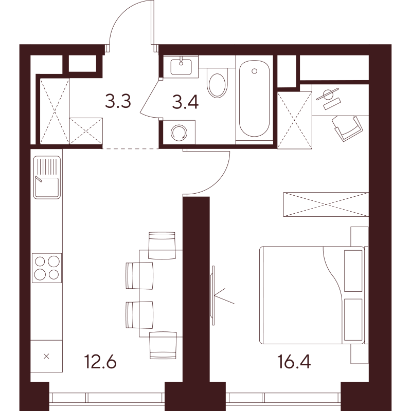 Продажа 1-комн квартиры в новостройке Москва г., Куусинена ул.,  к. D1