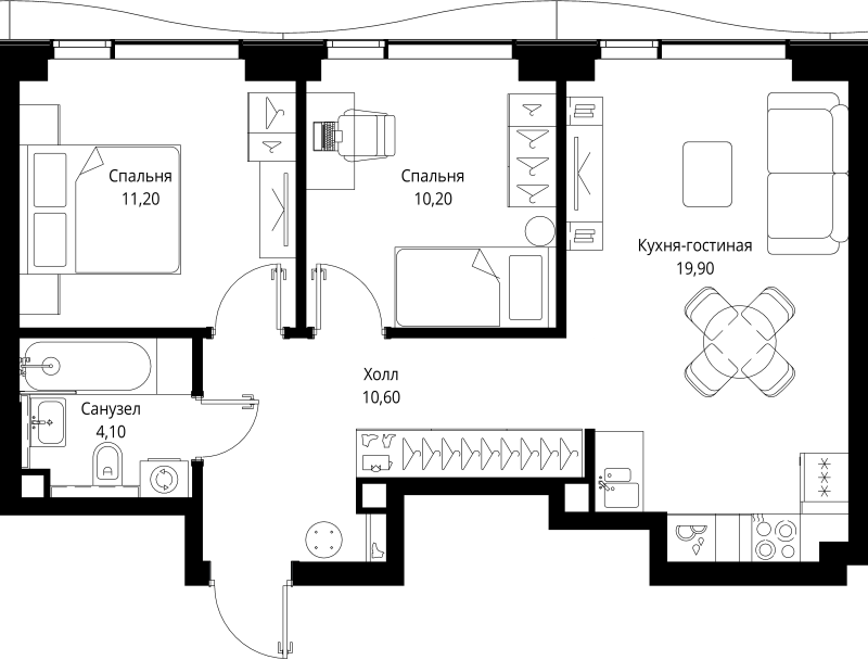 Продажа 2-комн квартиры в новостройке Москва г., Вишнёвая ул.,  к. 6