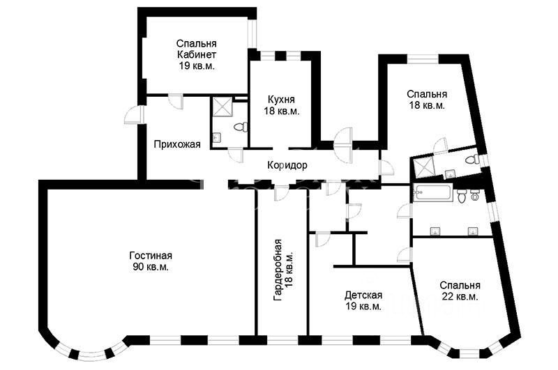 Продажа 5-комн квартиры на вторичном рынке улица Пречистенка, 27