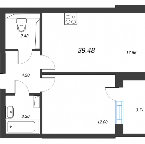 1-комн квартира Кронштадт г., Цитадельское ш.,  к. 2