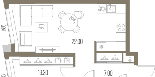 1-комн квартира Москва г., Ленинградское ш.,  к. 7.3