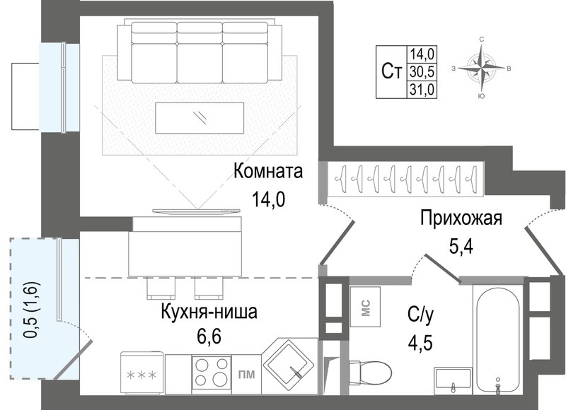 Продажа студии Королёв г.,  к. 3