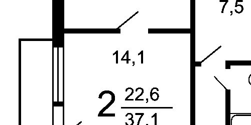 2-комн квартира улица Яблочкова, 30