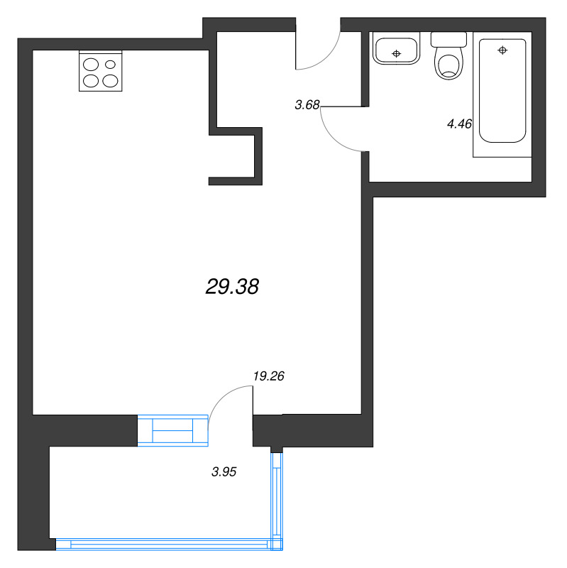 Продажа студии Новоселье п., Красносельское ш.,  к. У6
